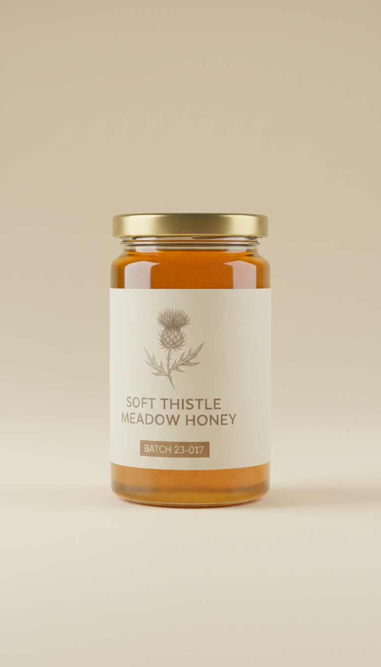 Soft Thistle Meadow Honey Jar